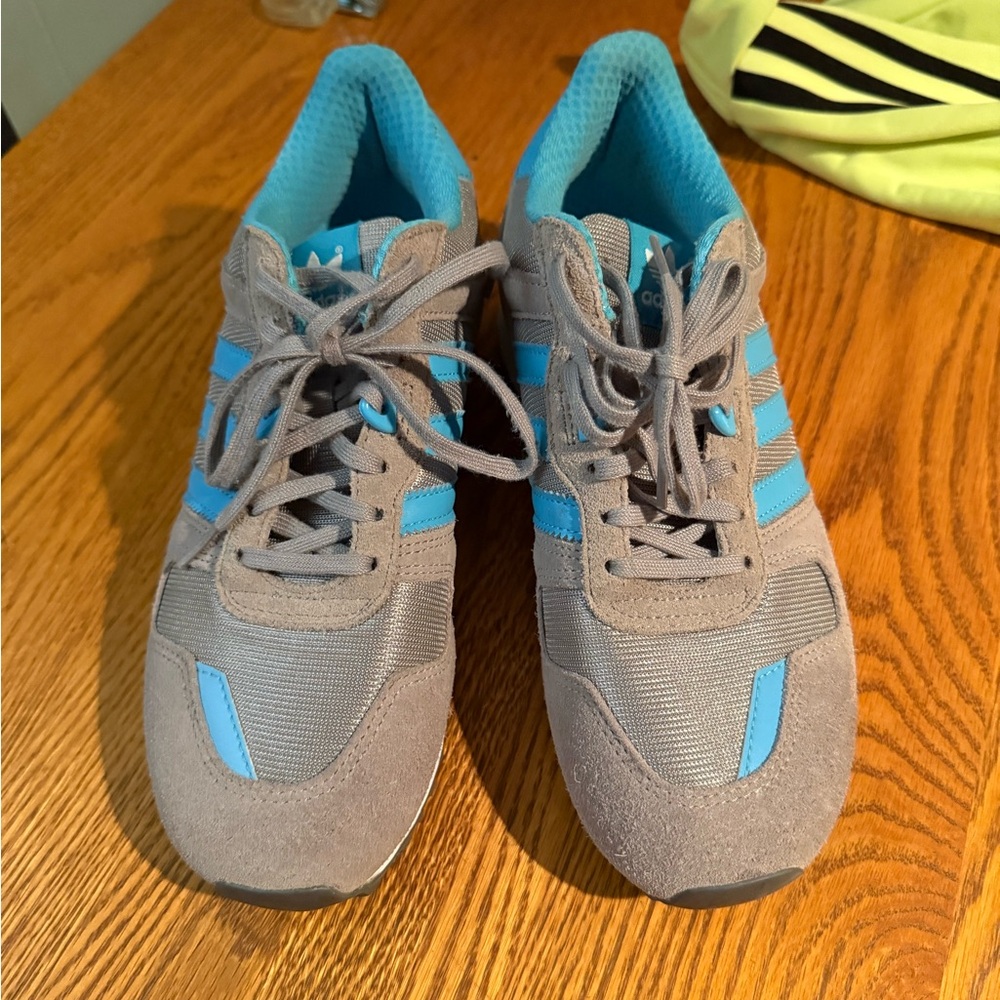 adidas Women's Gray and Blue Athletic Shoes